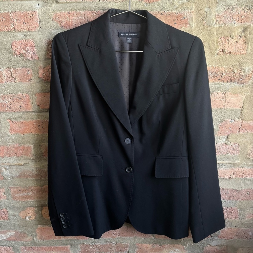 Banana Republic Wool Black Blazer